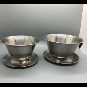 Leonard 18/8 stainless steel
Denmark 
Gravy Bowls